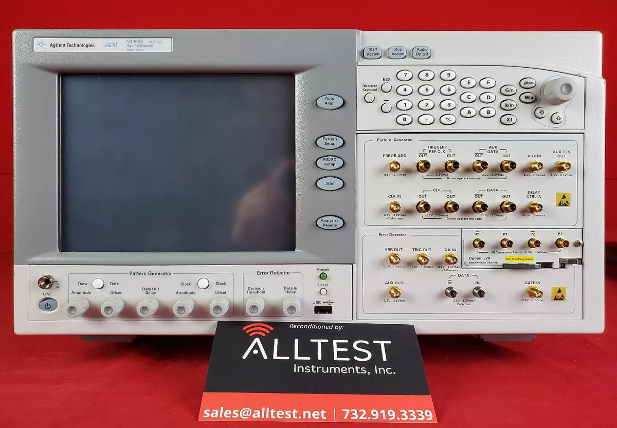 Agilent/Keysight N4903B MY49101113 Serial J-BERT, 150 Mb/s to 12.5 Gb/s Options