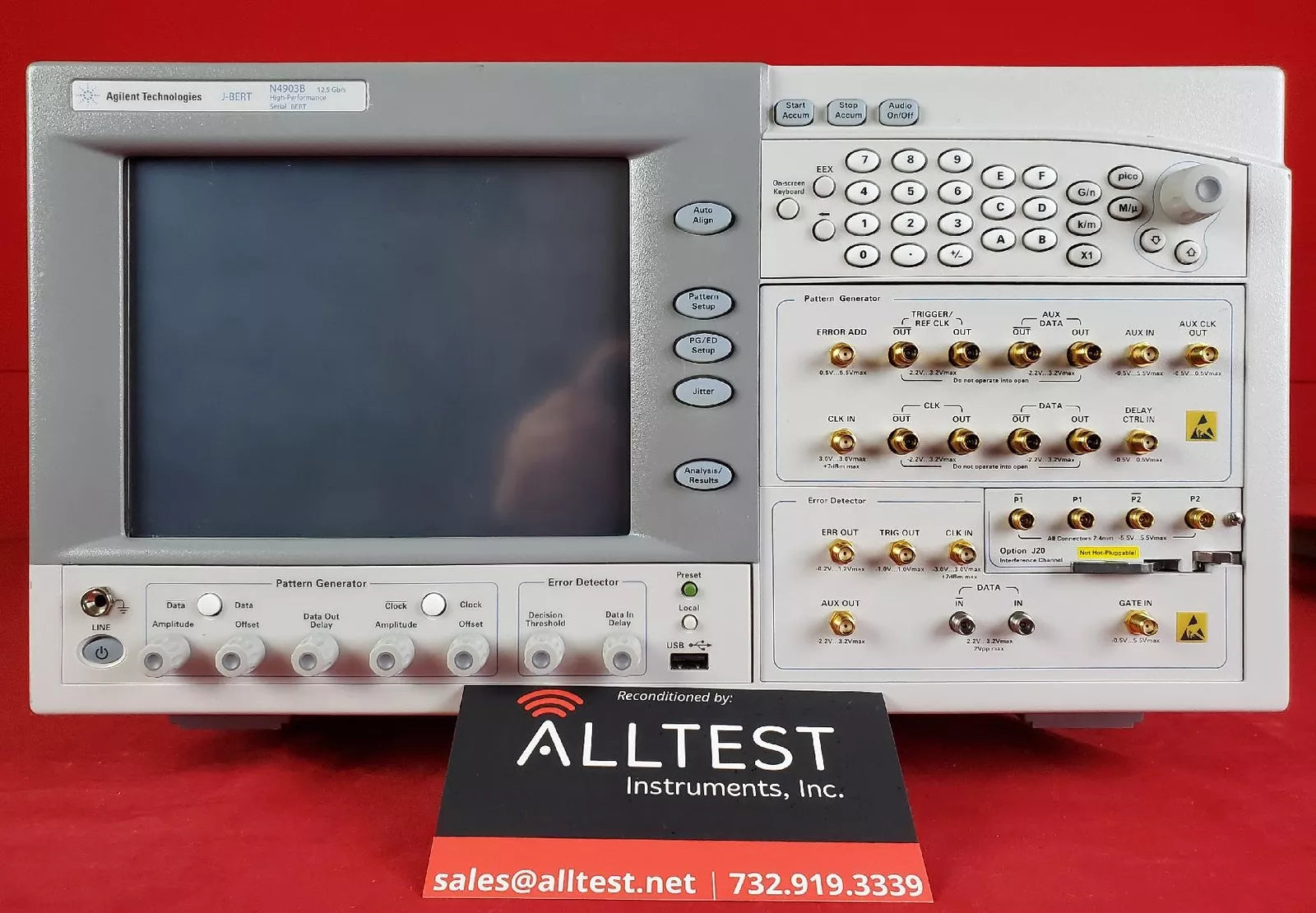 Agilent/Keysight N4903B MY49101113 Serial J-BERT, 150 Mb/s to 12.5 Gb/s Options