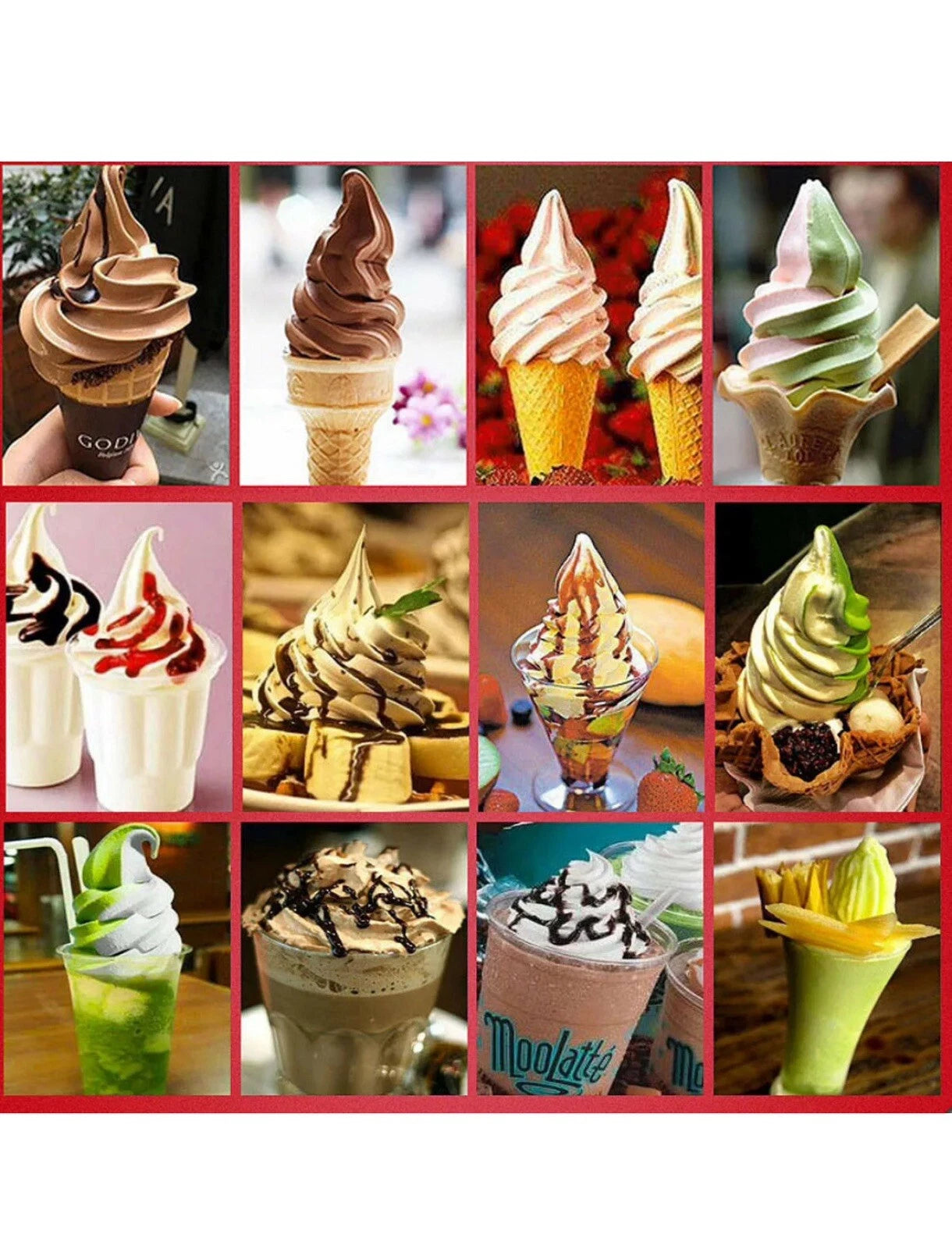 Commercial Soft Ice Cream 3 Flavor Steel Frozen Yogurt Cone Maker Machine
