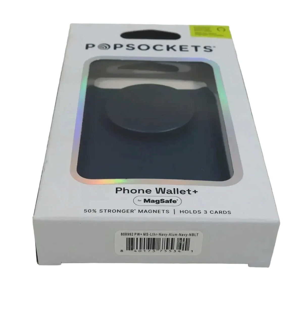 Blue PopSockets MagSafe PopWallet+ Cell Phone Wallet & Grip Adapter Ring