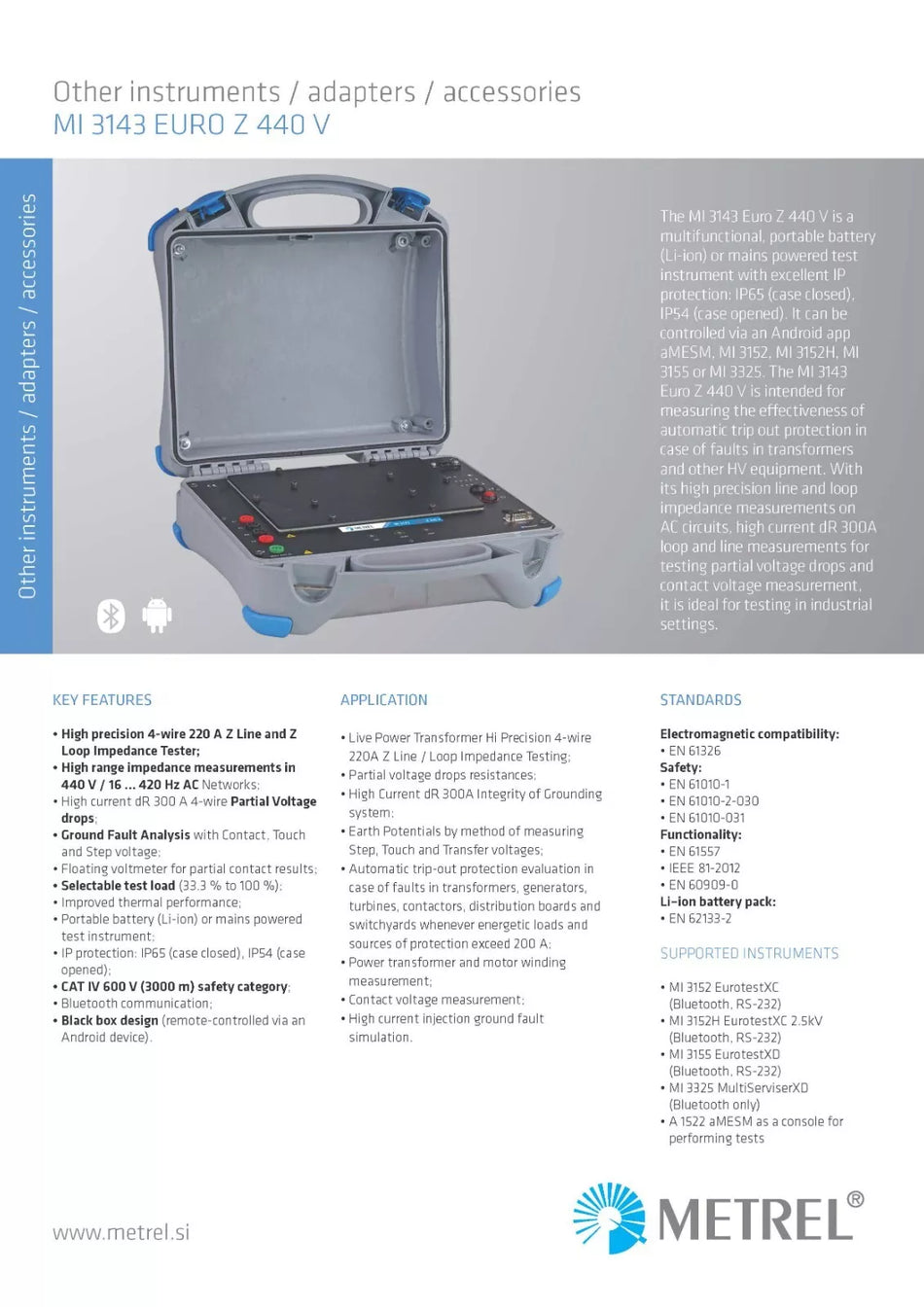 Metrel MI 3143EU EURO-Z 440V Multifunctional Installation Tester (Euro)