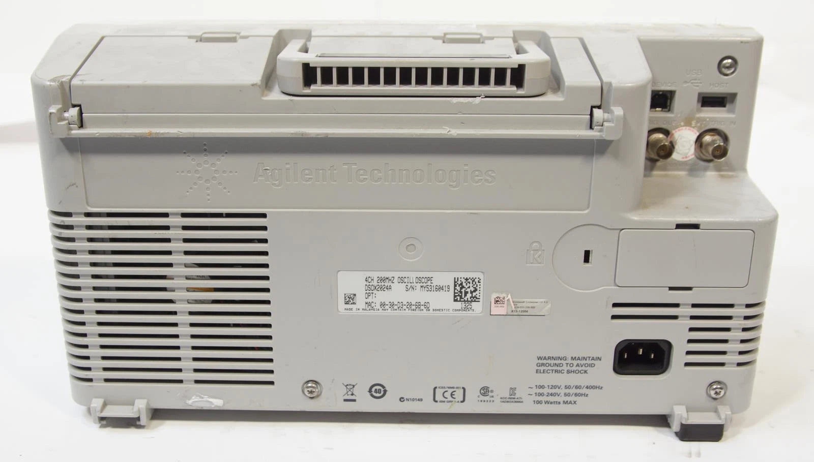 Keysight InfiniiVision DSO-X 2024A 200MHz 4Ch Digital Storage Oscilloscope AS-IS