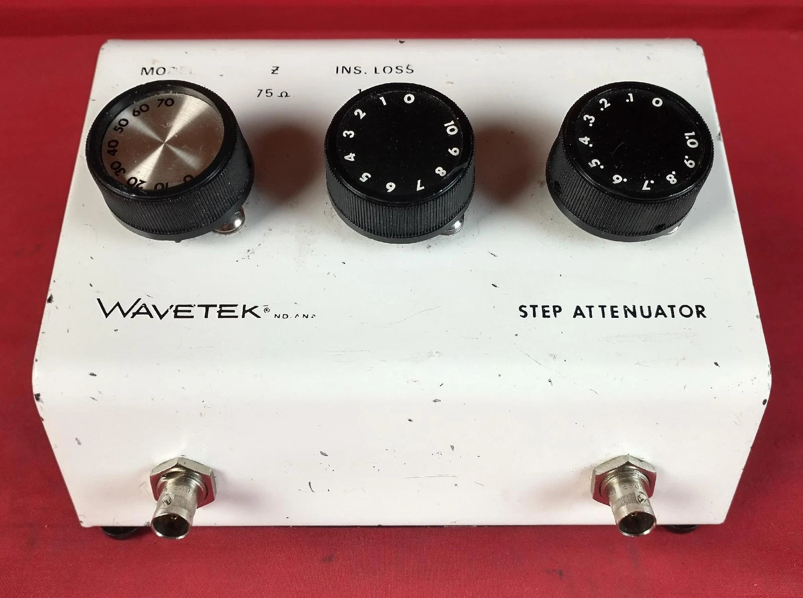 Wavetek 7580.1 Decade Attenuator, 80dB, .1dB Step, 75 Ohm, 1GHz BNC