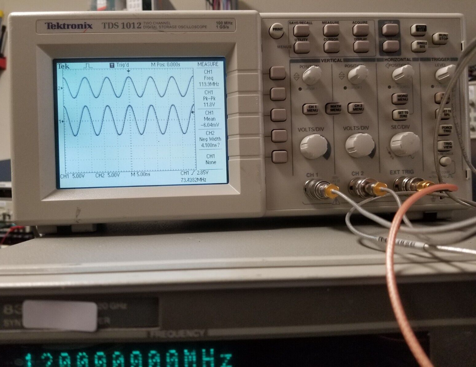 Tektronix TDS1012 100MHz Digital Storage Oscilloscope