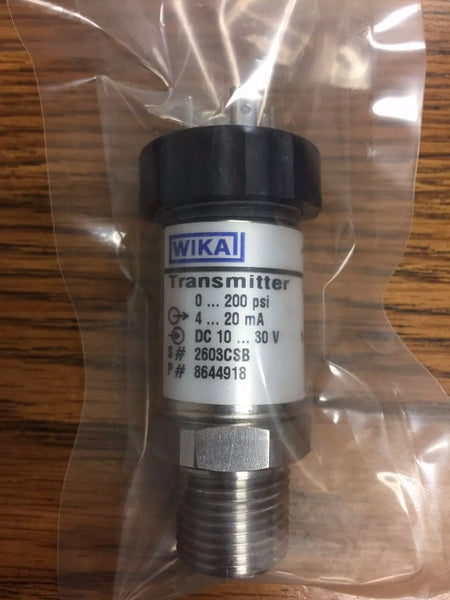 WIKA S-10 Pressure Transmitter for Industrial Pressure Monitoring