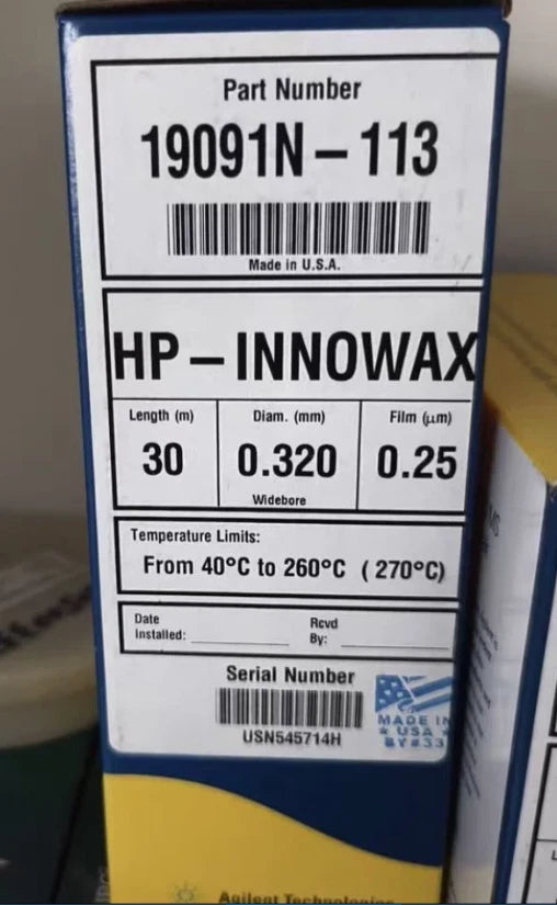Agilent 19091N-113 HP-INNOWax Gas Chromatography Column - High Performance Solution