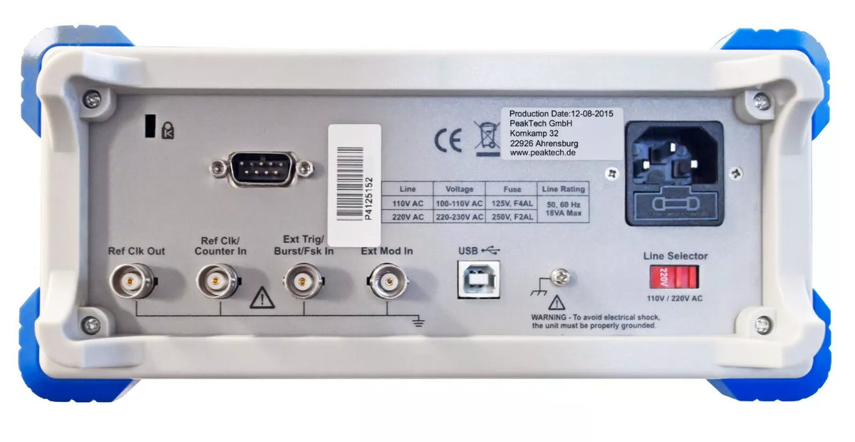 Peaktech P4125 2 Channel Arbitrary Waveform Generator 1 µHz – 25 MHz AWG AFG - XG eqpt