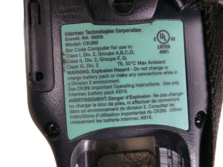 Lot of 2 Intermec CK3NI CK3G20B00E100 Barcode Scanner