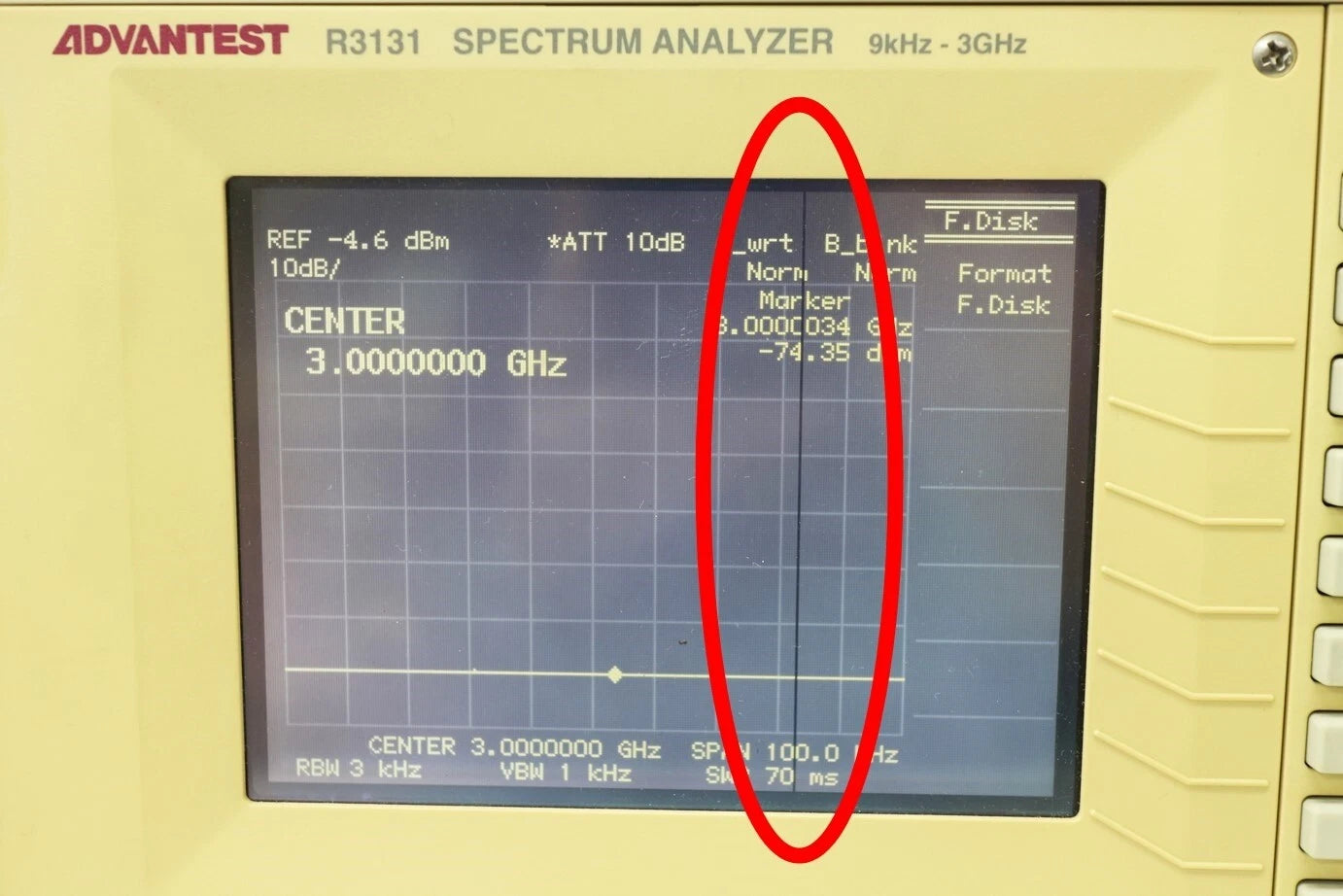 ADVANTEST R3131 3GHz Spectrum Analyzer