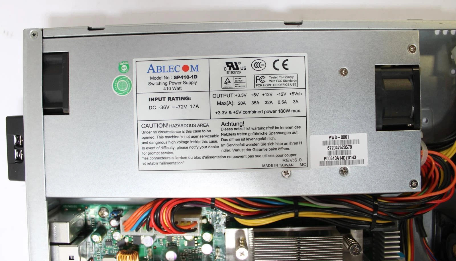 Supermicro 1U Server Intel E5300 2GB RAM 2x 160GB HDD with 410W DC Power Supply