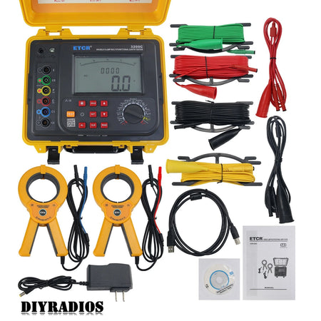 ETCR3200C 250mA 300KΩ Double-Clamp Earth Resistance Tester Multifunction Tester