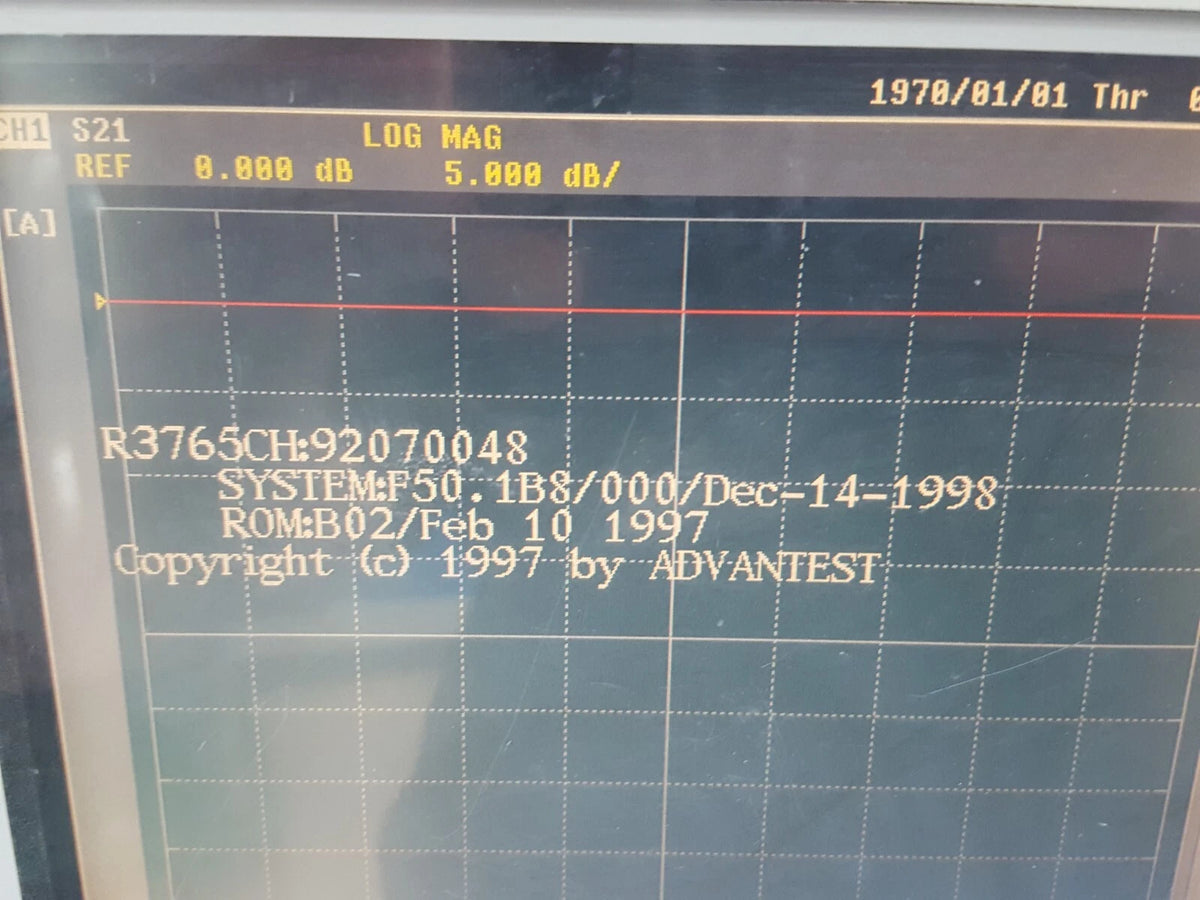 Advantest R3765CH Network Analyzer 40MHz-3.8GHz Not Working