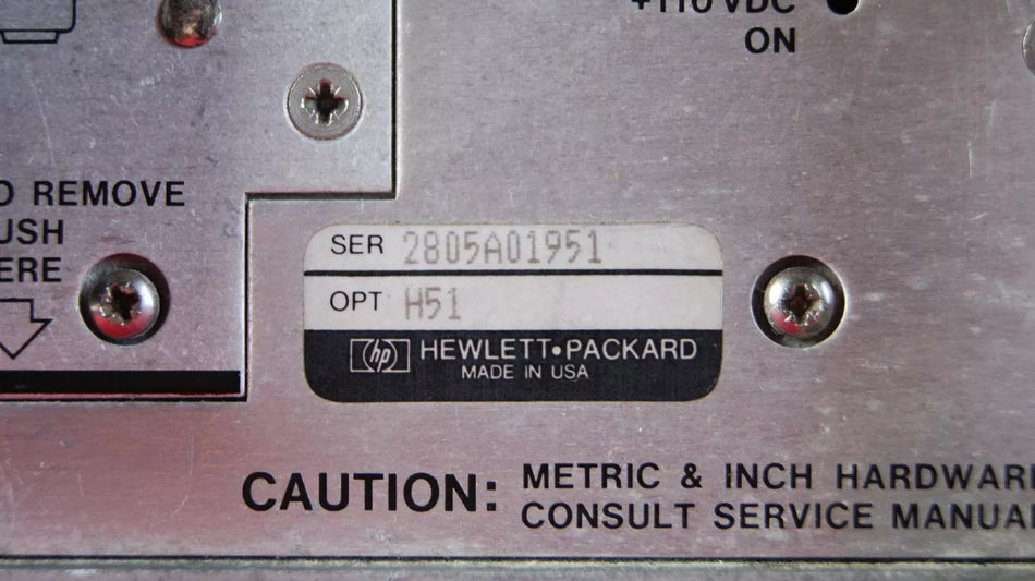 HP 8562A Spectrum Analyzer 1kHz-22GHz with errors 2805A01951