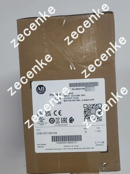 Allen-Bradley 25B-D010N104 Powerflex 525 AC Drive 5HP 4.0KW 3-Phase