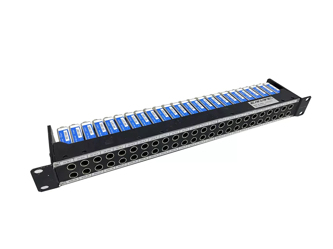 CANARE 24DV 1U 24 Normaled Video Patch Panel 3G HD with DVJB-W Modules