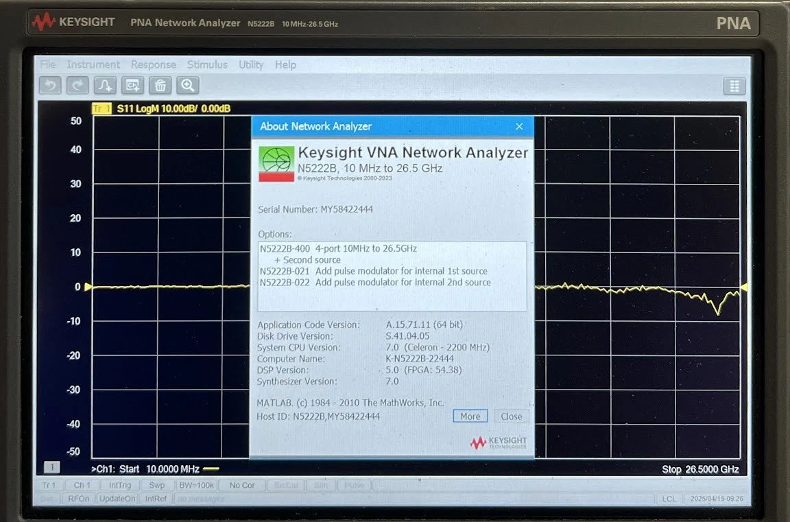 Agilent/Keysight N5222B 400 PNA Microwave Network Analyzer MY58422444