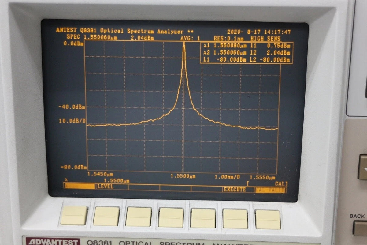 ADVANTEST Q8381 600nm-1750nm Optical Spectrum Analyzer