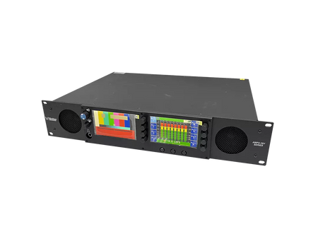 WOHLER AMP2-16V-3G Dual 4.3 in OLED 3G HD/SD-SDI 16-Channel Audio Video Monitor