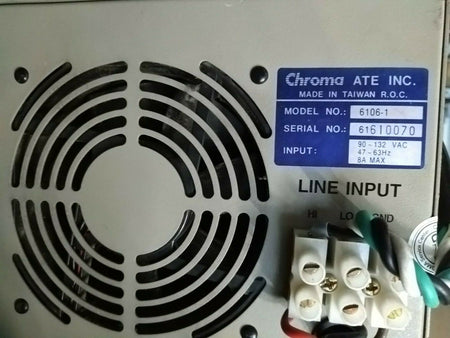 Chroma 6106 Programmable AC Source 0~300V, 15~1KHz / 500VA - XG eqpt