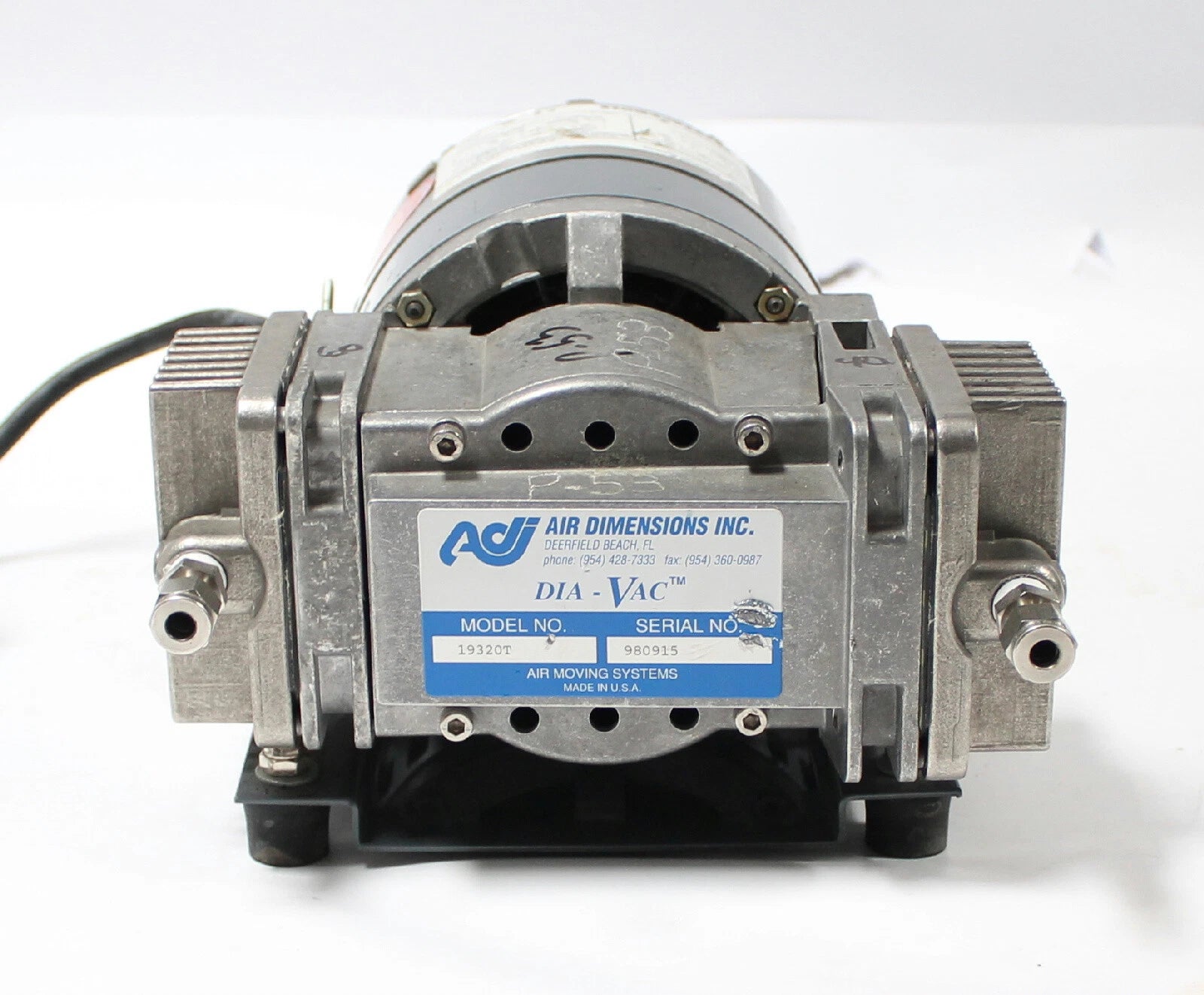 Air Dimensions 19320T Vacuum Pump with General Electric 5KH39QNA038BX 1HP Motor