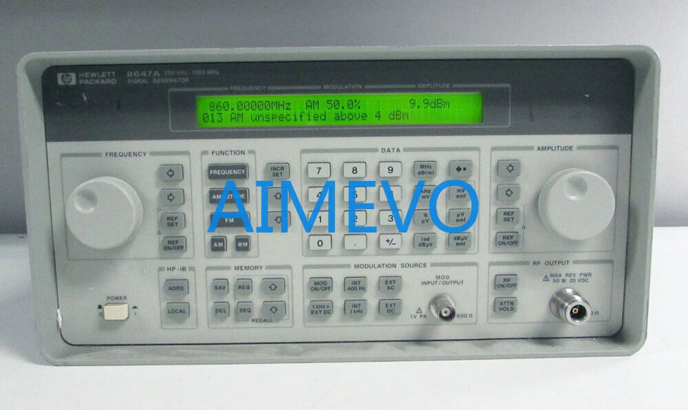 HP/Agilent 8647A Signal Generator 250KHz-1GHz with OPT:1E5