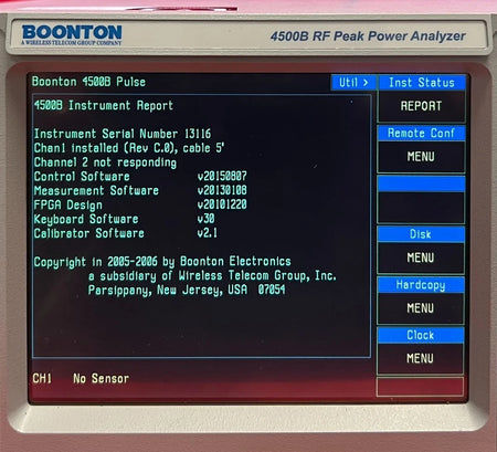 Boonton 4500B Digital Sampling Power Analyzer, 13116