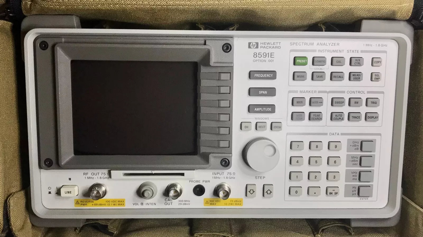 HP Agilent 8591E Spectrum Analyzer with Opt 1 Portable
