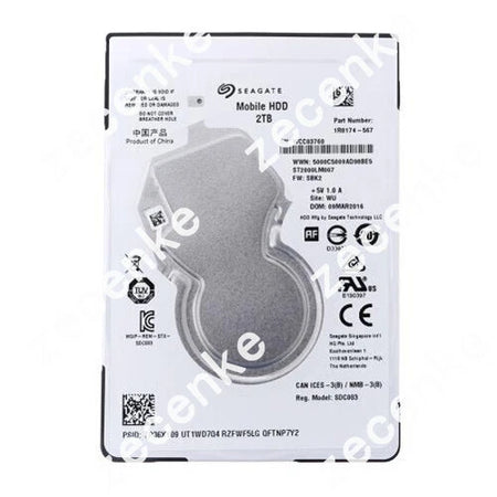 Seagate 2TB 128MB SATA 6Gb/s 2.5 Inch Laptop HDD Hard Disk Drive