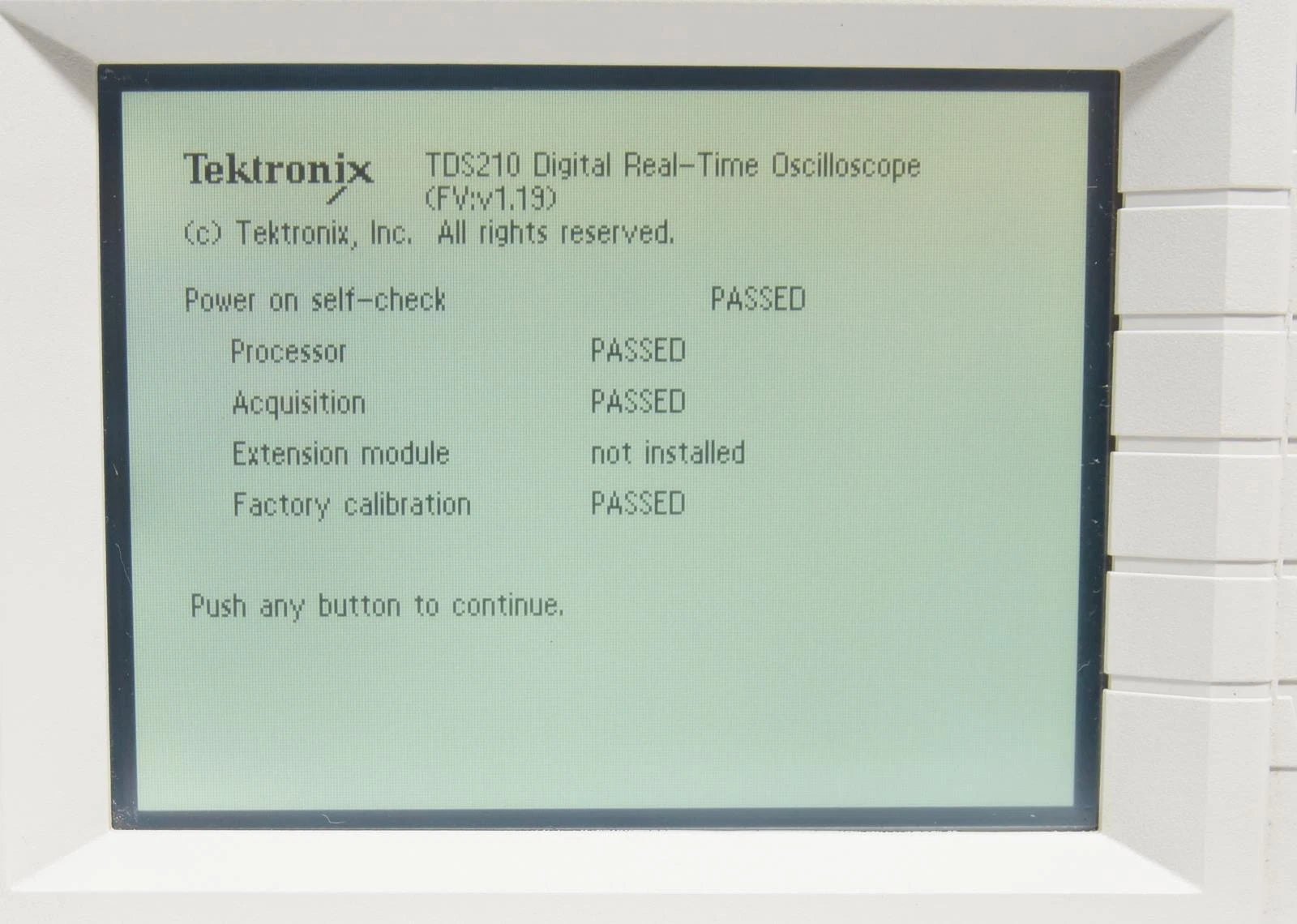 Tektronix TDS 210 60MHz 1GS/s 2-Channel Digital Real Time Oscilloscope