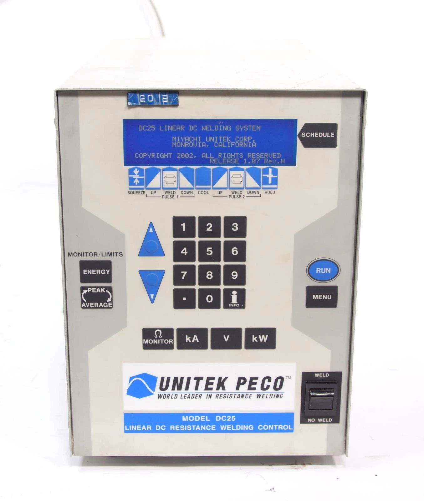 Miyachi Unitek Peco DC 25 Linear DC Welding System