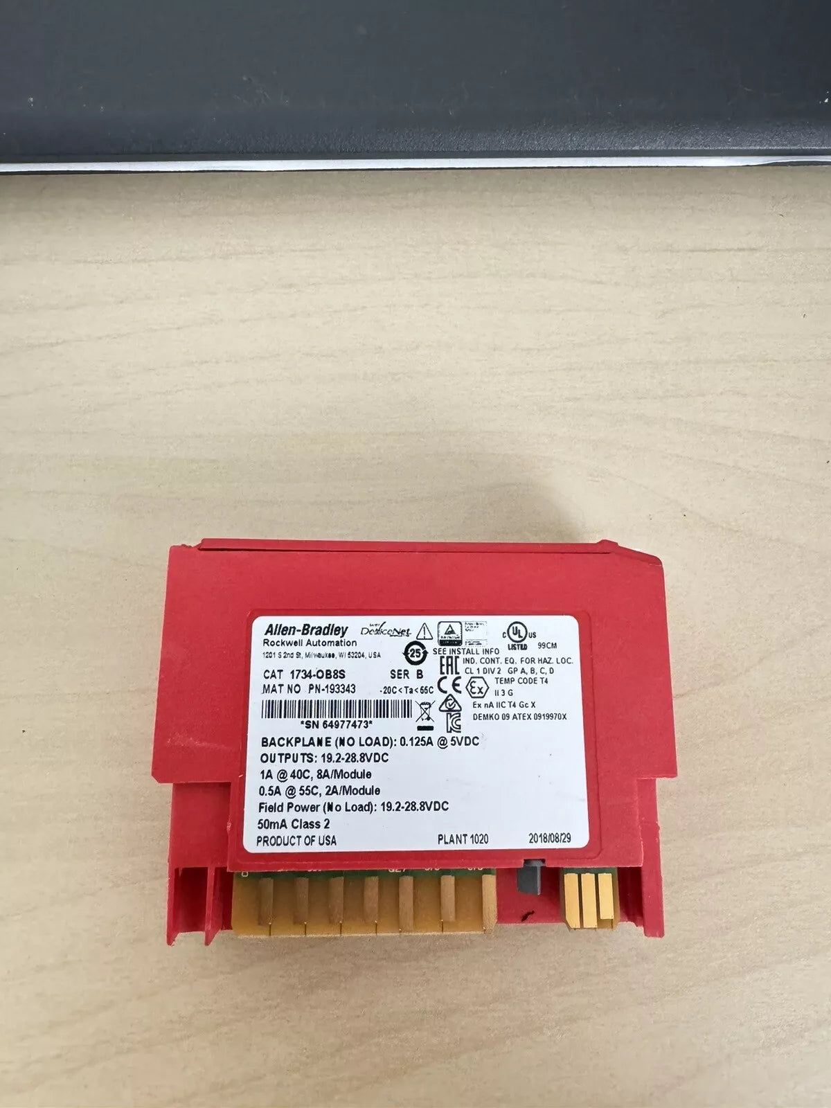 Allen Bradley 1734-OB8S Series B Output Module