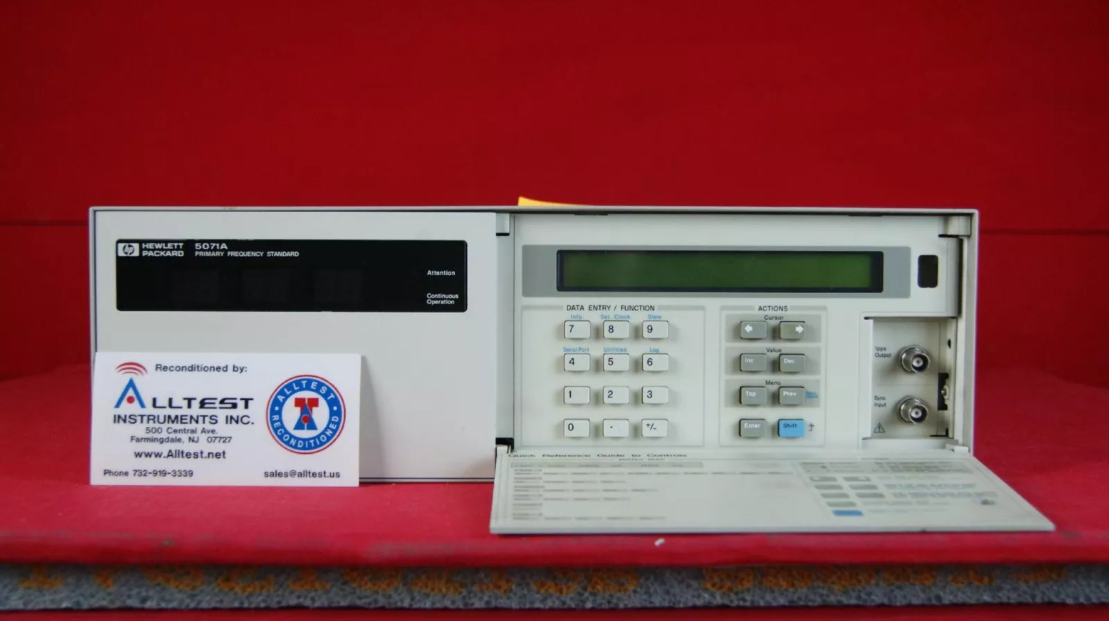 HP/Agilent/Keysight 5071A -001 3608A00960 Primary Frequency Standard