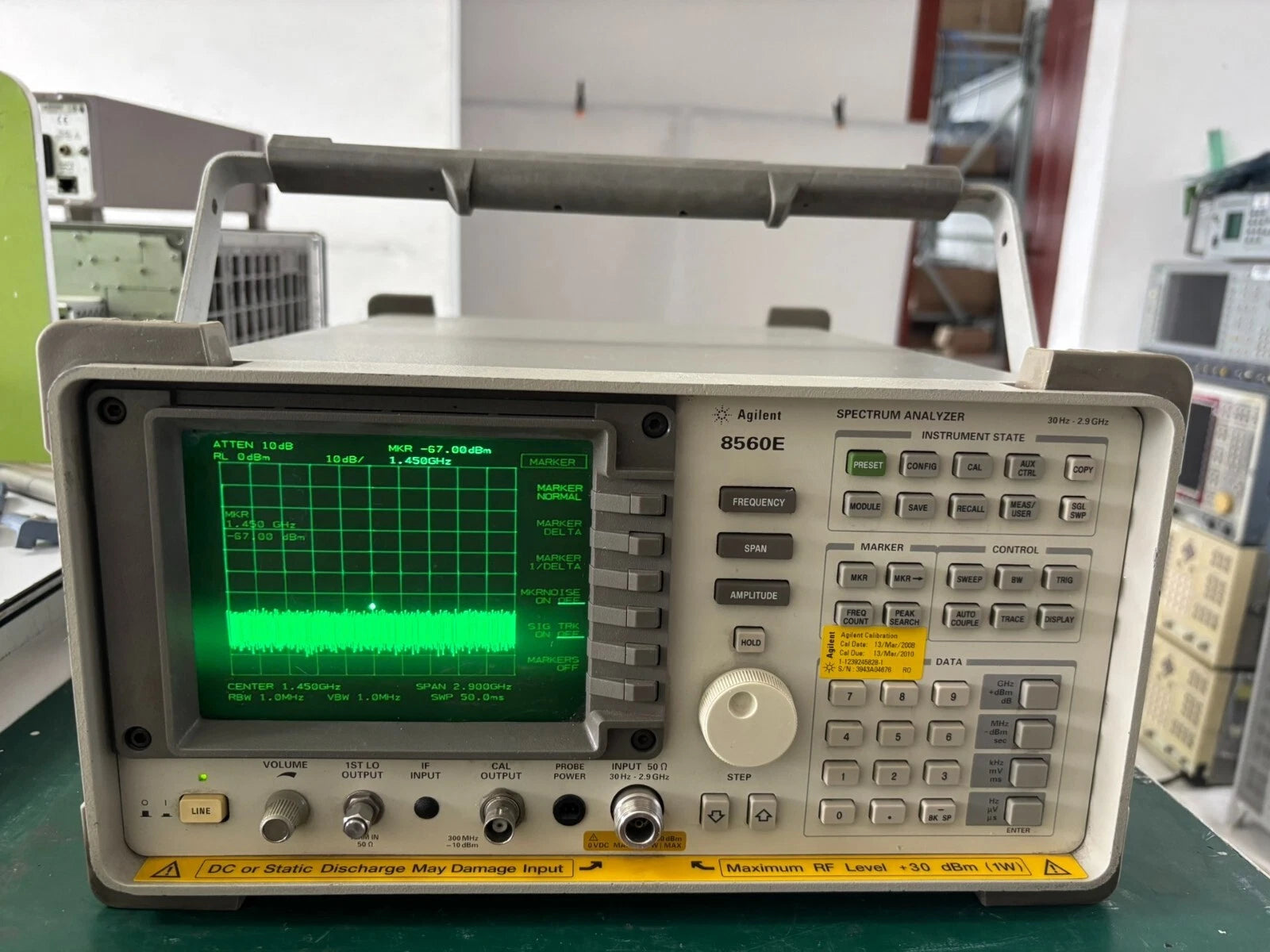 HP Agilent 8560E Spectrum Analyzer 30Hz - 2.9 GHz 30dBm