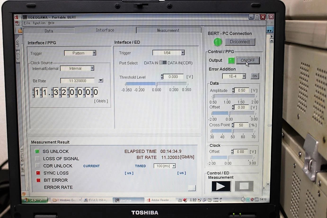 Yokogawa AP9945 11.3000Gb/s Bit Error Rate Testers PPG ED