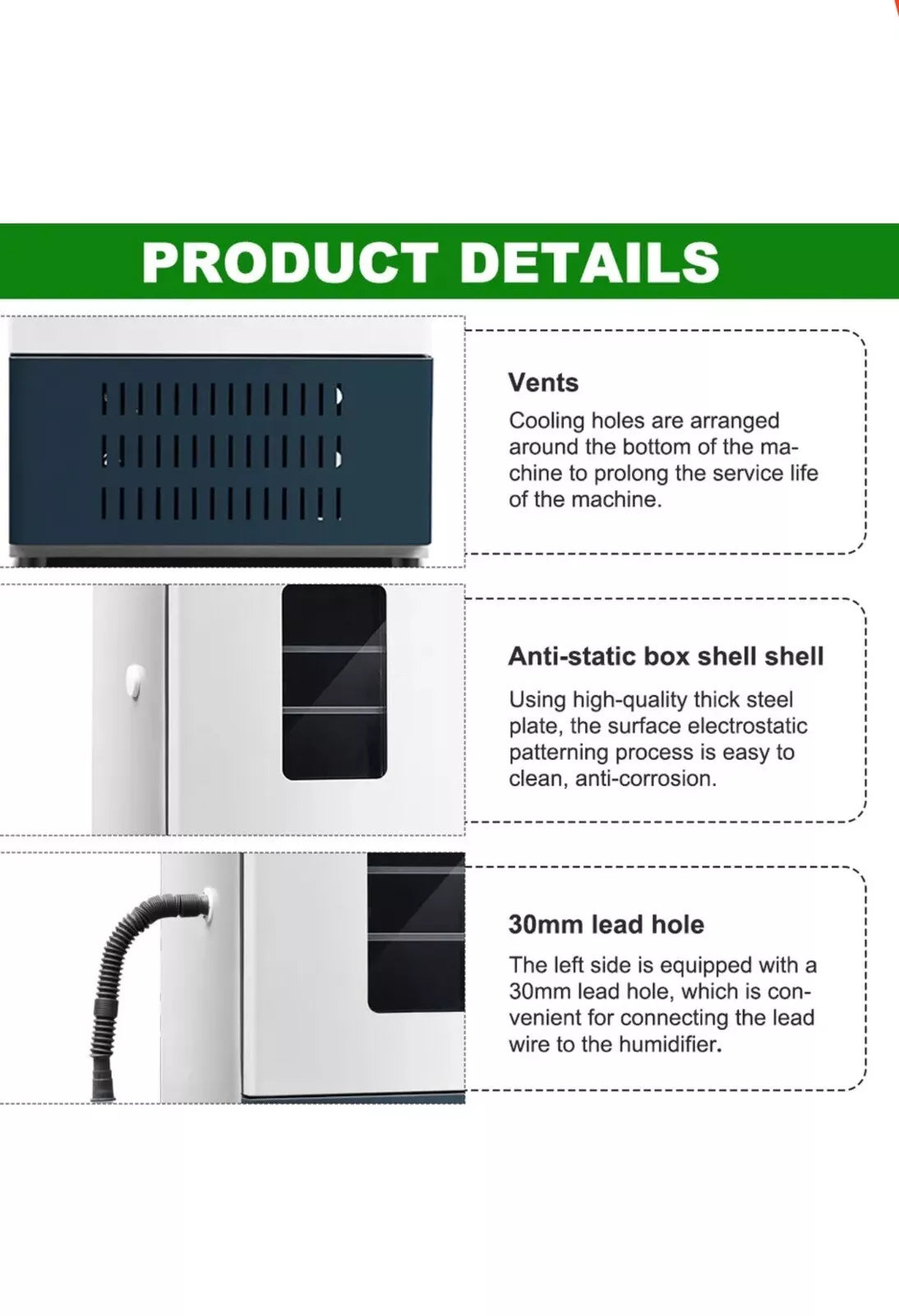 Lab Humidity Chamber Temp Humidity Cabinet Machine Heating Cooling Box 0-60℃