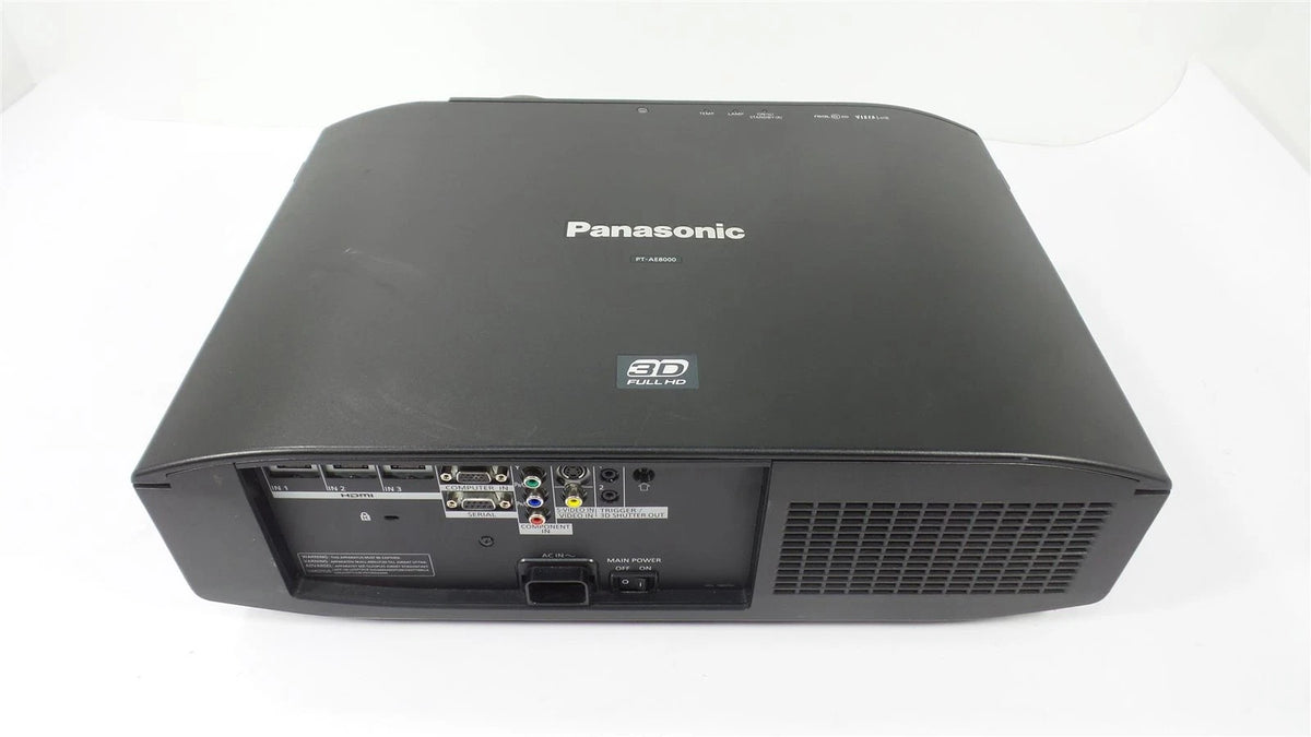 Panasonic PT-AE8000 Full HD 3D Home Cinema Projector - Lamp Timer : 1400 Hrs