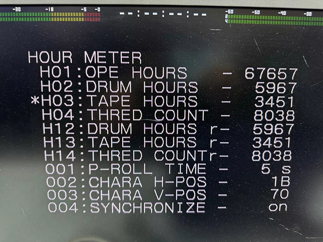 SONY HDW-M2000P HDCAM HD Digital Videocassette Recorder Drum Hours 3451 SN 48593
