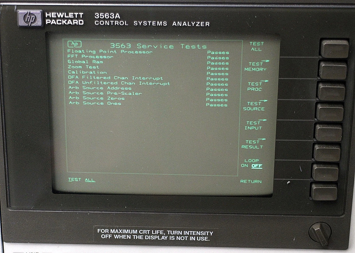 HP 3563A Control System Analyzer