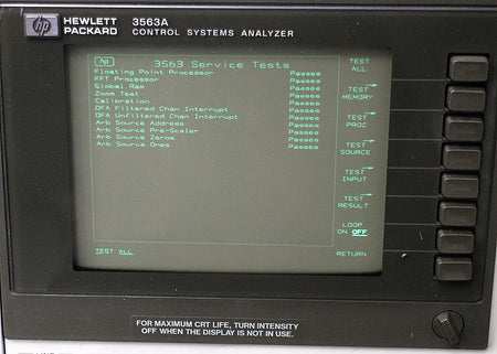 HP 3563A Control System Analyzer