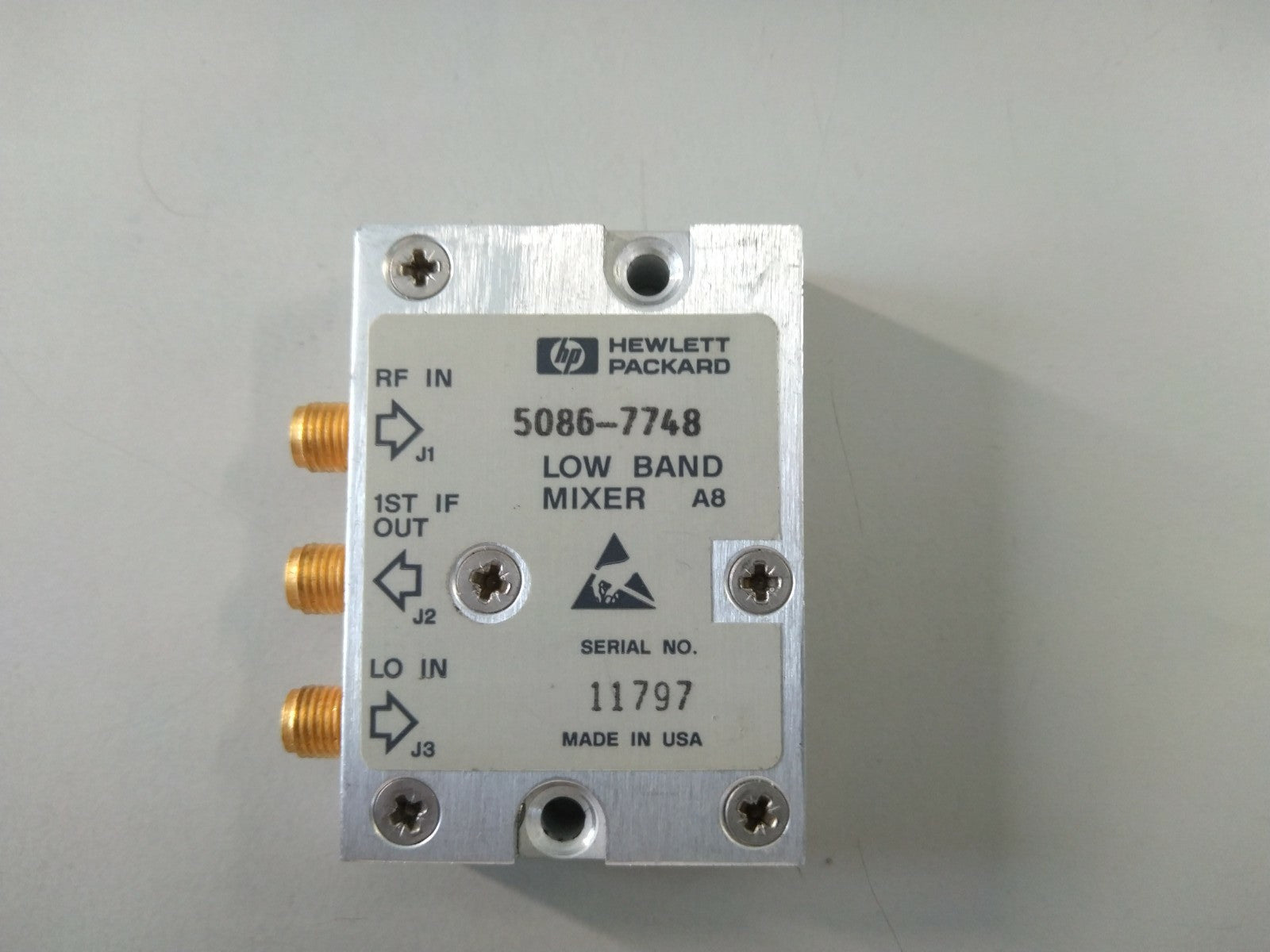 HP Agilent 5086-7748 , 5086-7908 Low Band Microwave Mixer for 856x series - XG eqpt