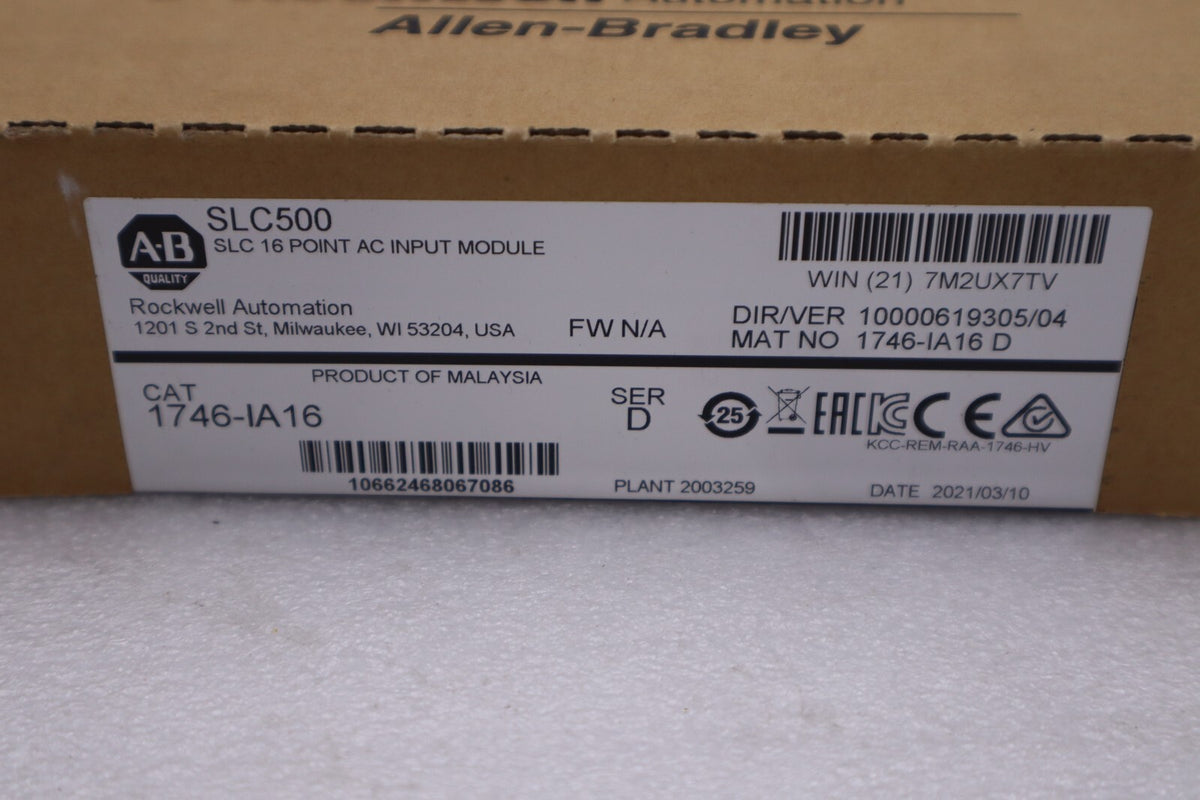 Allen Bradley 1746-IA16 SLC 500 Input Module