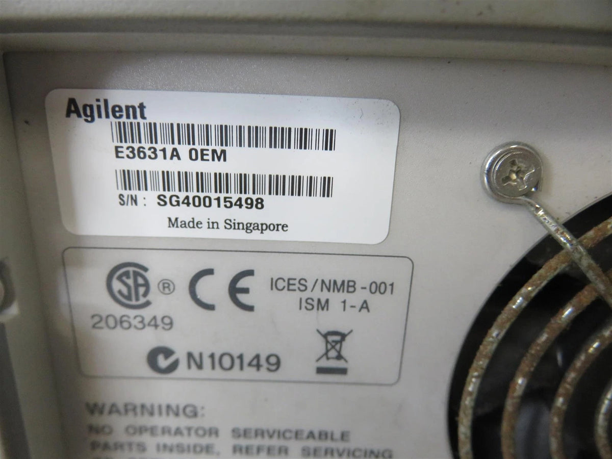 Agilent E3631A Power Supply Triple Output 6V, 5A & ±25V, 1A - Free Shipping