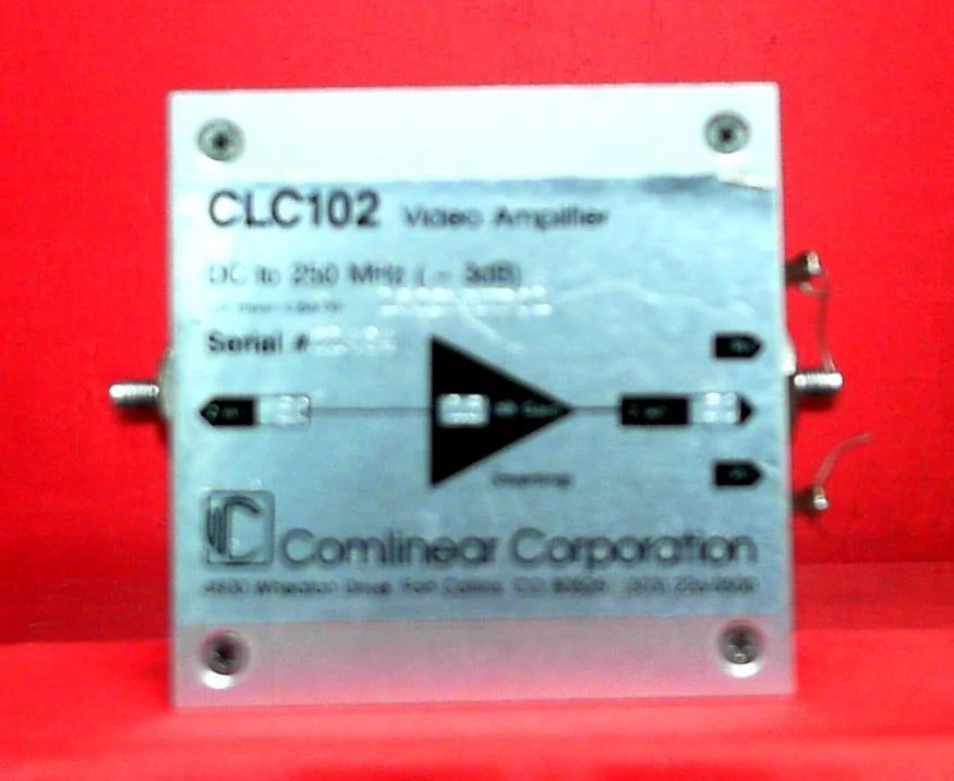 Comlinear Corporation CLC102 Video Amplifier 15 dB Gain DC to 250 MHz