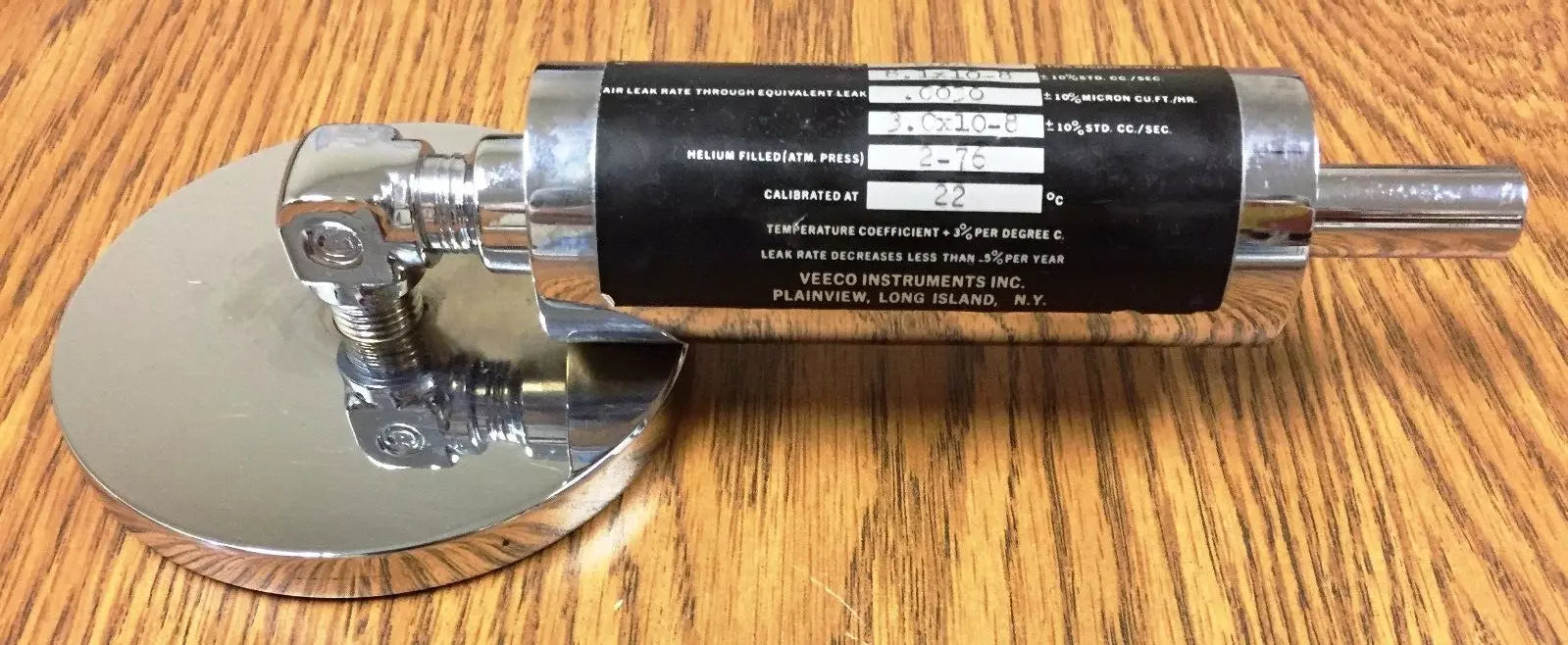 Veeco SC-4 Sensitivity Calibrator for Helium Mass Spectrometer Leak Detector