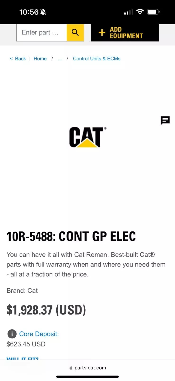 CAT 10R-5488 Control GP (New)