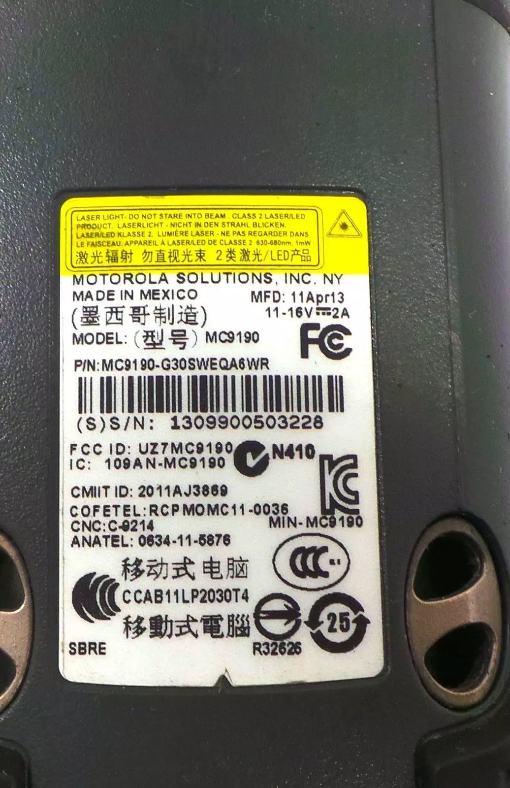 Motorola MC9190 Wireless Barcode Scanner with Free Shipping