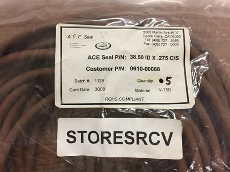 ACE SEAL 38.50” ID X 0.275” Dia V-75B O-Ring Brown Color
