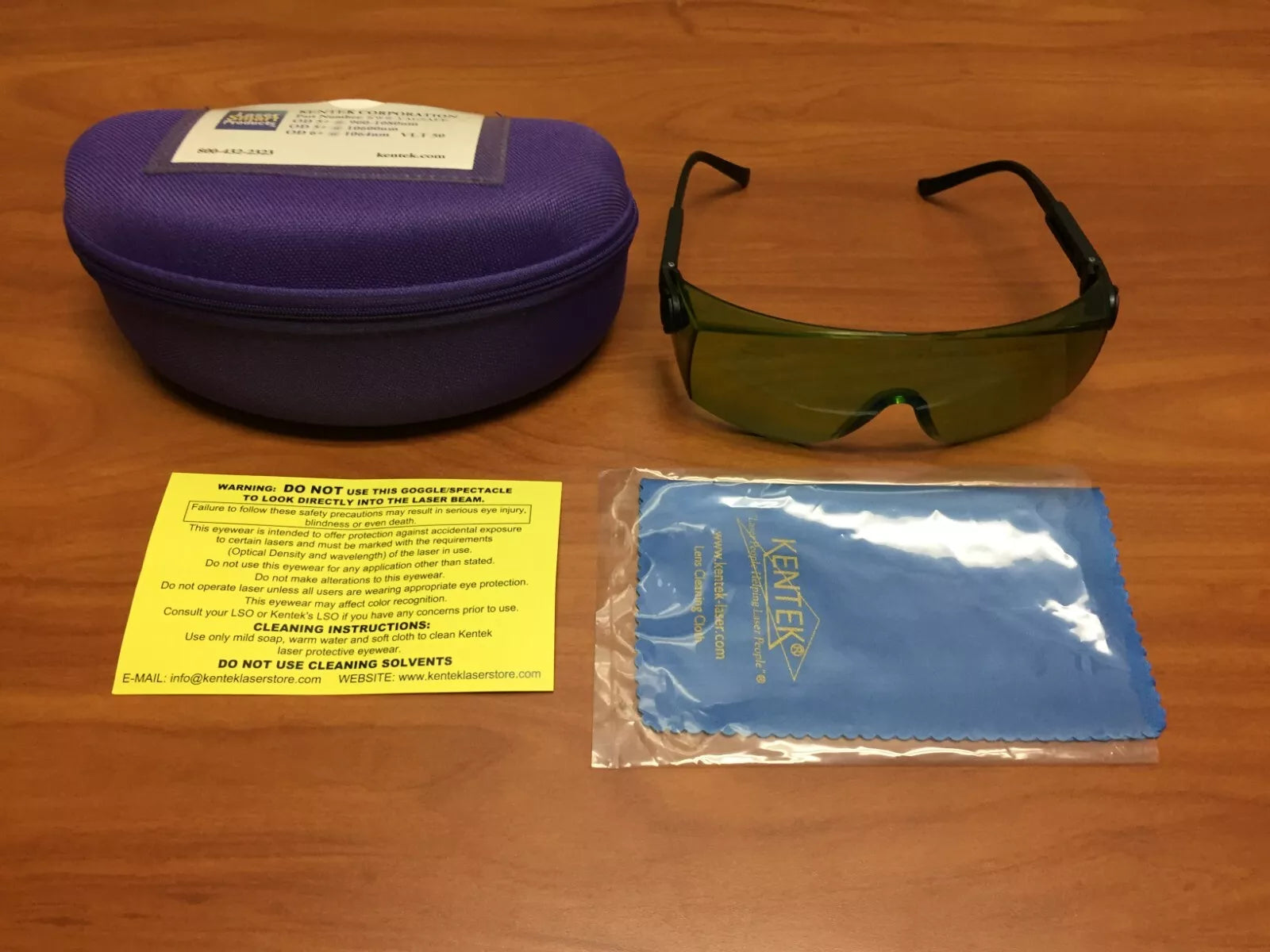 Kentek KWR-YAGSAFE Laser Safety Glass - Protective Eyewear for YAG Laser Systems