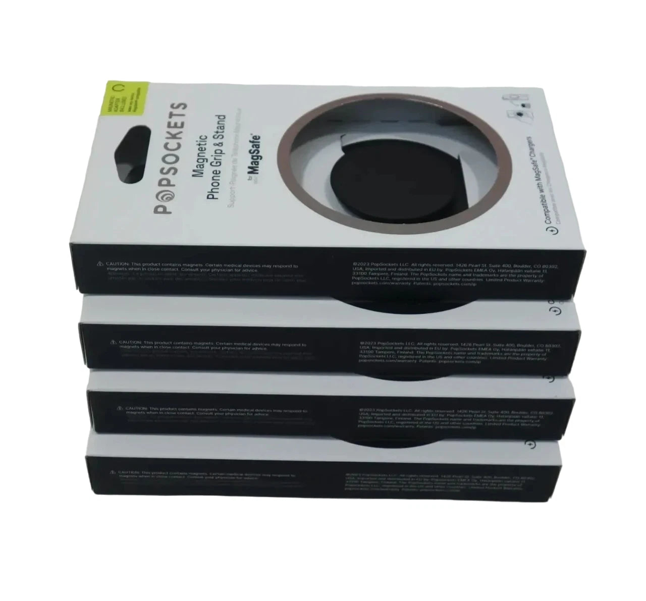 Set of 4 PopSockets Magnetic Phone Grip with MagSafe & Adapter Ring