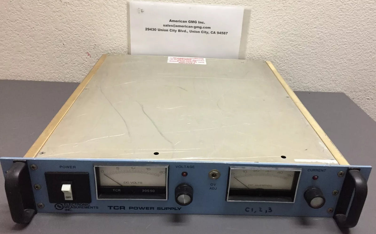 Electronic Measurements TCR 20S50-2-0V Variable TRC DC Power Supply